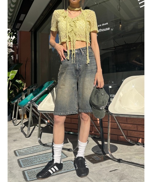 EVRIS（エヴリス）の「チョーカーレーストップス（Tシャツ/カットソー・レディース・イエロー/ブラック/ホワイト/ブルー・FREE）」の5枚目の写真