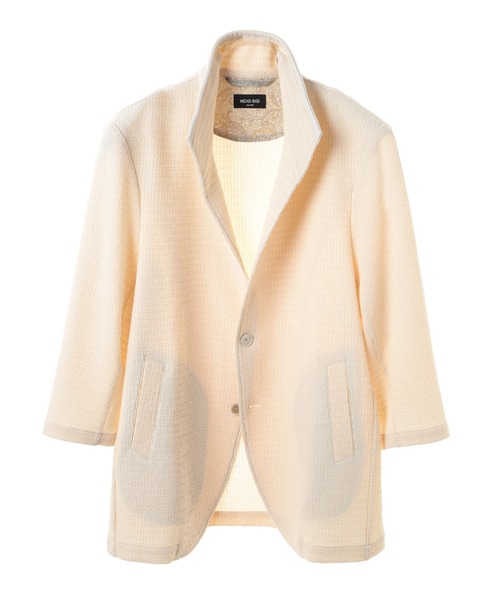 MEN'S BIGI（メンズビギ）の「トリコットジャージ素材カットジャケット（その他アウター・メンズ・ベージュ/ネイビー/サックスブルー・03/02/01/04）」の2枚目の写真