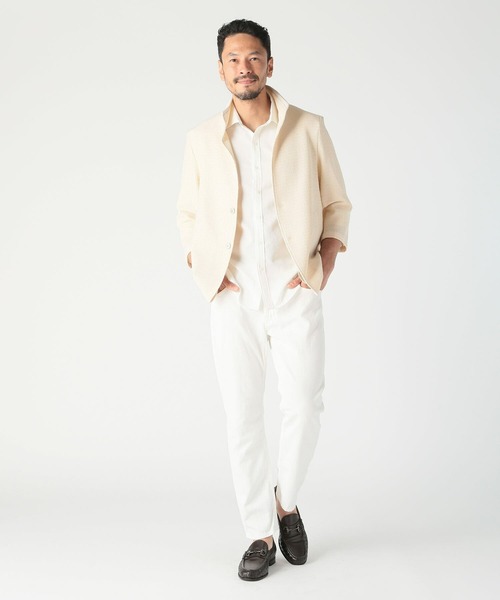 MEN'S BIGI（メンズビギ）の「トリコットジャージ素材カットジャケット（その他アウター・メンズ・ベージュ/ネイビー/サックスブルー・03/02/01/04）」の8枚目の写真