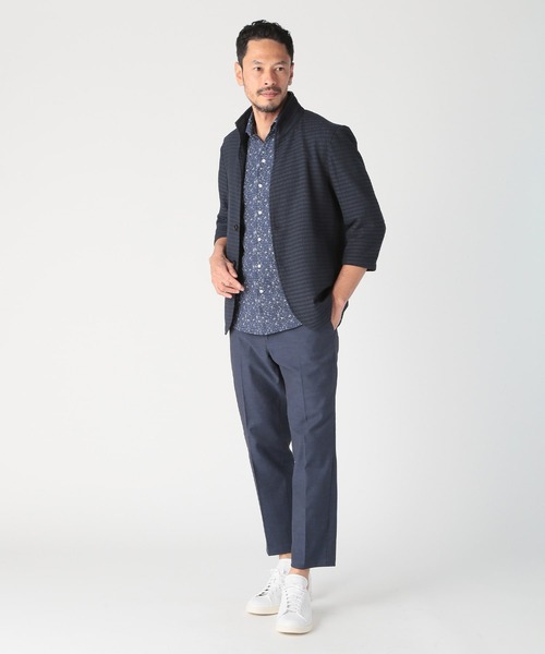 MEN'S BIGI（メンズビギ）の「トリコットジャージ素材カットジャケット（その他アウター・メンズ・ベージュ/ネイビー/サックスブルー・03/02/01/04）」の10枚目の写真