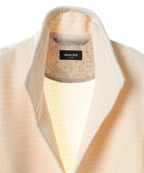 MEN'S BIGI（メンズビギ）の「トリコットジャージ素材カットジャケット（その他アウター・メンズ・ベージュ/ネイビー/サックスブルー・03/02/01/04）」の11枚目の写真