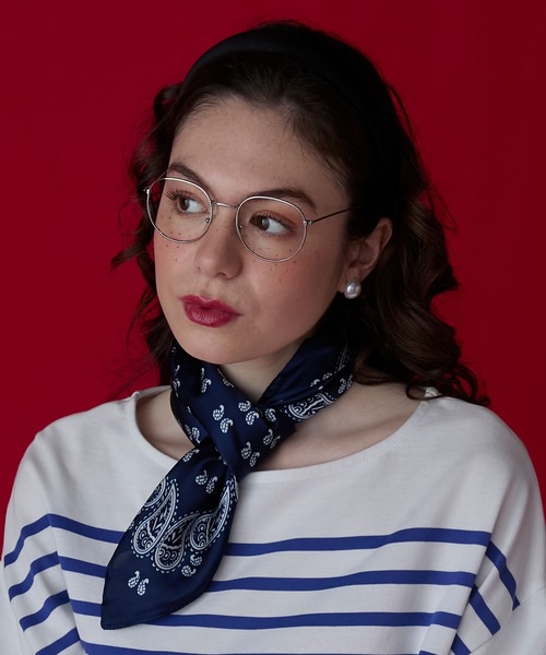 BONLECILL Marche（ボンルシールマルシェ）の「【BONLECILL Marche】《選べる22柄！》アソートマルチスカーフ 70×70（バンダナ/スカーフ・レディース・ブラック/ホワイト/ネイビー/レッド/アイボリー/ミント/ブルー/ピンク/オレンジ/イエロー/ライトブルー/ライトピンク/イエロー系その他/アイボリー系/ネイビー系/ブラック系その他/オフホワイト/レッド系/グリーン/ホワイト系その他/ブラック系その他2/サックスブルー/レッド系1・FREE）」の15枚目の写真