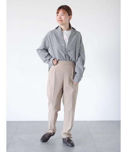 Lugnoncure（ルノンキュール）の「ストレッチテーパードパンツ（その他パンツ・レディース・オフホワイト/ブラック/ネイビー/ベージュ・S/M/L）」の5枚目の写真