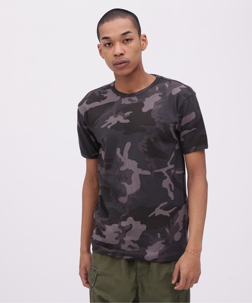WEB限定》DAILY RIB SHORT SLEEVE CREW NECK T-SHIRT 'CAMOUFLAGE