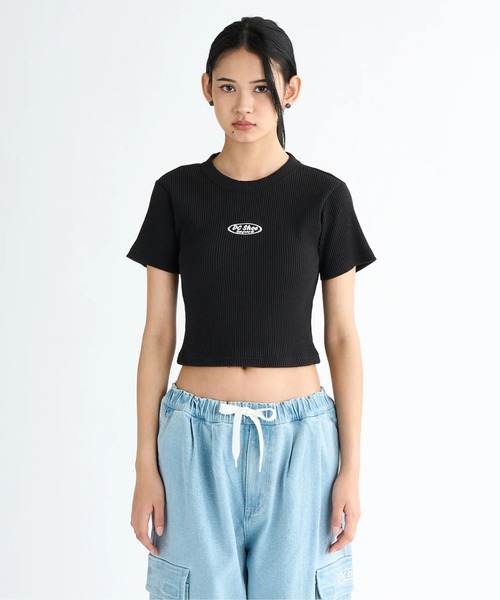 DC SHOES(ディーシーシューズ)の「25 WS TELECO SHORT S/DCレディースショート丈半袖Tシャツ(Tシャツ/カットソー・レディース・ブラック系その他/グレー/ブラック/ホワイト・LARGE/MEDIUM)」の2枚目の写真