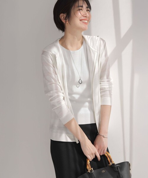 J.PRESS Ladies(J.プレス レディス)の「【WEB限定カラーあり・洗える】FINE SLEEVELESS ニット タンクトップ(タンクトップ・レディース・ブラック系/ホワイト系/ゴールド系/シルバー系・SMALL)」の9枚目の写真