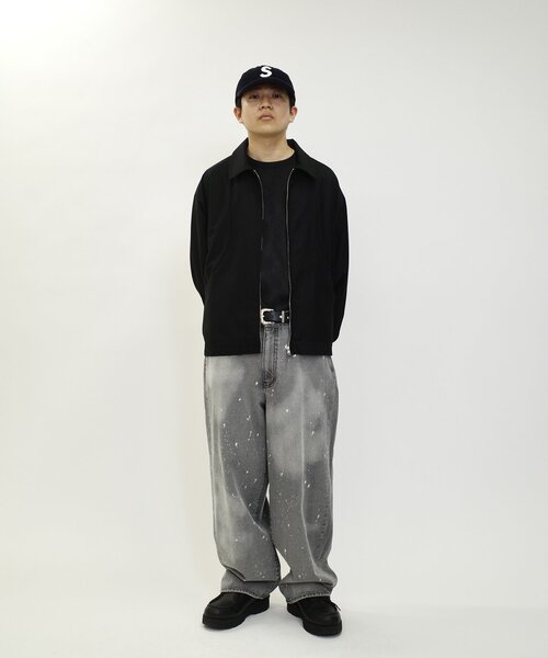 WHO'S WHO gallery(フーズフーギャラリー)の「【セットアップ対応】スプレーブリーチデニム(デニムパンツ・メンズ・ブラック/サックスブルー/グレー・FREE)」の21枚目の写真