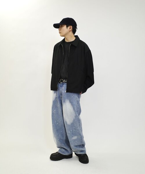 WHO'S WHO gallery(フーズフーギャラリー)の「【セットアップ対応】スプレーブリーチデニム(デニムパンツ・メンズ・ブラック/サックスブルー/グレー・FREE)」の5枚目の写真
