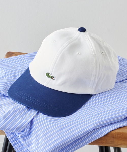LACOSTE(ラコステ)の「【LACOSTE】バイカラーワンポイントキャップ L1272 CBS(キャップ・メンズ・ネイビー/ホワイト/ブラック・FREE)」の6枚目の写真