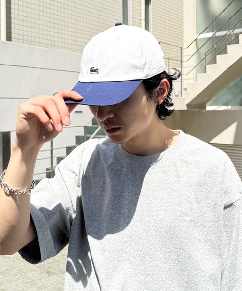 LACOSTE(ラコステ)の「【LACOSTE】バイカラーワンポイントキャップ L1272 CBS(キャップ・メンズ・ネイビー/ホワイト/ブラック・FREE)」の4枚目の写真