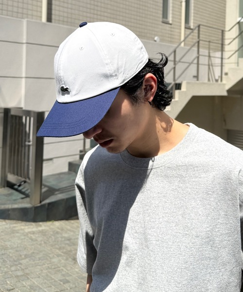 LACOSTE(ラコステ)の「【LACOSTE】バイカラーワンポイントキャップ L1272 CBS(キャップ・メンズ・ネイビー/ホワイト/ブラック・FREE)」の5枚目の写真