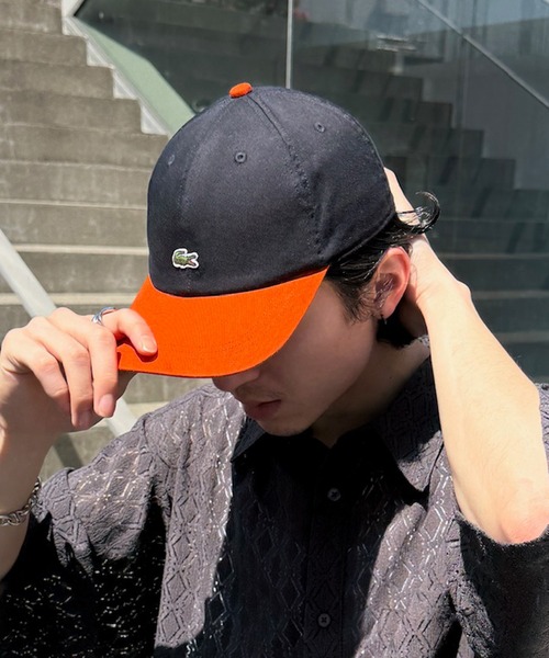 LACOSTE(ラコステ)の「【LACOSTE】バイカラーワンポイントキャップ L1272 CBS(キャップ・メンズ・ネイビー/ホワイト/ブラック・FREE)」の8枚目の写真