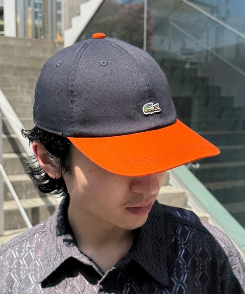 LACOSTE(ラコステ)の「【LACOSTE】バイカラーワンポイントキャップ L1272 CBS(キャップ・メンズ・ネイビー/ホワイト/ブラック・FREE)」の7枚目の写真