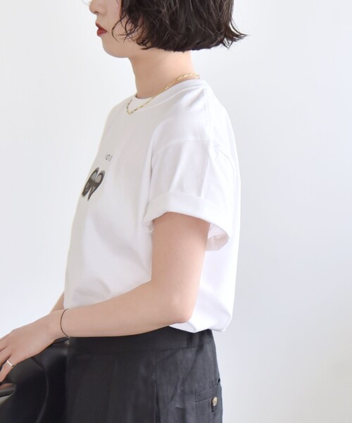 ANGE IN DISGUISE:〈手洗い可能〉コットン フォト & ロゴ TEE（T
