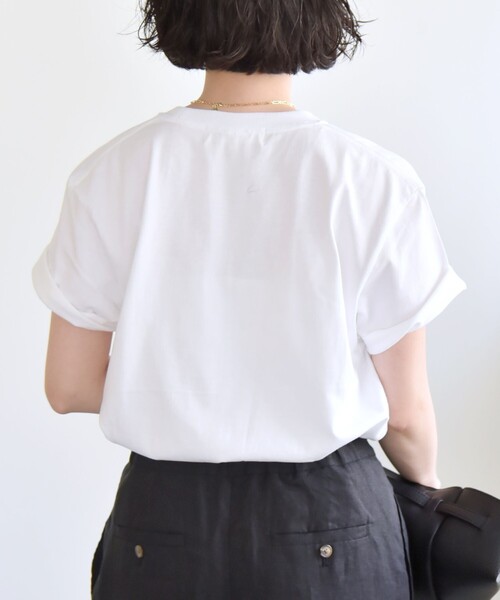 SHIPS for women / シップスウィメン ANGE IN DISGUISE:〈手洗い可能〉コットン フォト & ロゴ TEE ANGE IN DISGUISE:〈手洗い可能〉コットン フォト & ロゴ TEE