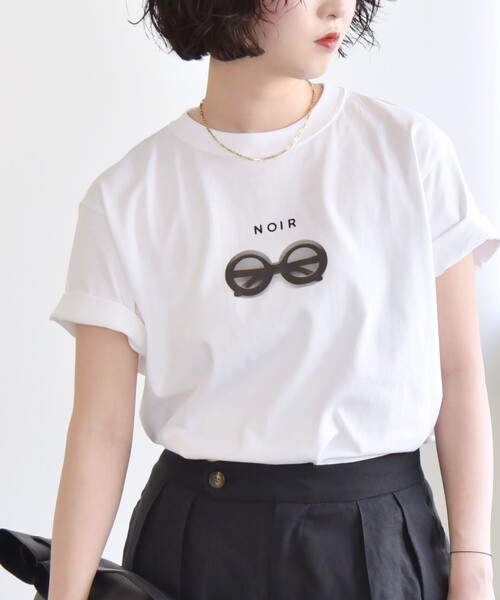 quaranciel(カランシエル)の「ANGE IN DISGUISE:〈手洗い可能〉コットン フォト & ロゴ TEE(Tシャツ/カットソー・レディース・ホワイト系1/ホワイト系2・ONE SIZE)」の9枚目の写真