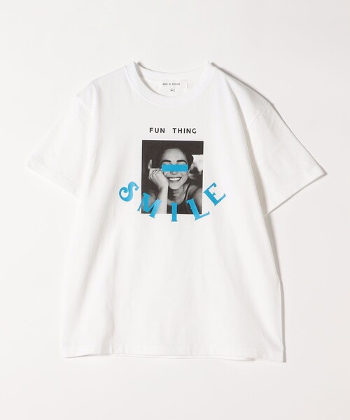 SHIPS for women / シップスウィメン ANGE IN DISGUISE:〈手洗い可能〉コットン フォト & ロゴ TEE ANGE IN DISGUISE:〈手洗い可能〉コットン フォト & ロゴ TEE（T