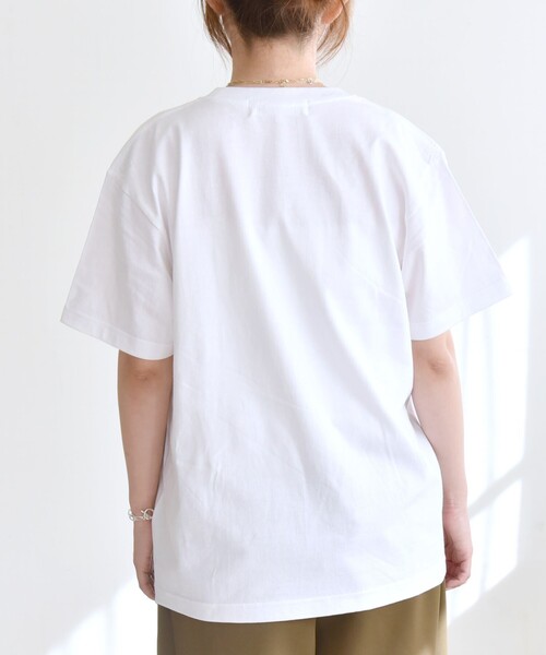 SHIPS for women / シップスウィメン ANGE IN DISGUISE:〈手洗い可能〉コットン フォト & ロゴ TEE ANGE IN DISGUISE:〈手洗い可能〉コットン フォト & ロゴ TEE