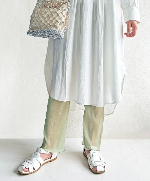 Per sist ence（パーシエンス）の「クレープシフォンレギンスパンツ（その他パンツ・レディース・チャコールグレー/グレイッシュベージュ/カーキ・FREE）」の7枚目の写真