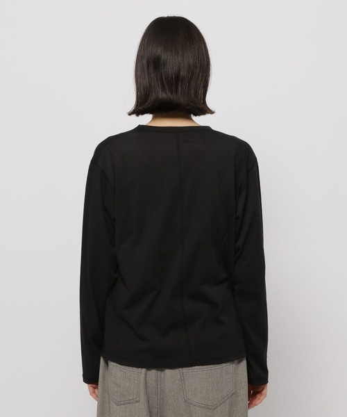 niko and...（ニコアンド）の「コットンナイロンシアーベーシックTシャツ（Tシャツ/カットソー・レディース・ホワイト/オフホワイト/イエロー/ブラック・LARGE/MEDIUM）」の5枚目の写真