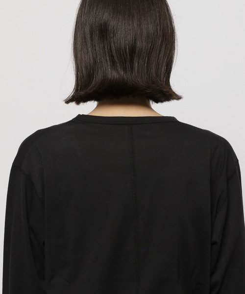 niko and...（ニコアンド）の「コットンナイロンシアーベーシックTシャツ（Tシャツ/カットソー・レディース・ホワイト/オフホワイト/イエロー/ブラック・LARGE/MEDIUM）」の7枚目の写真