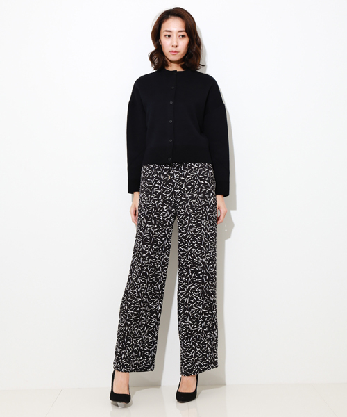 STUDIOUS(ステュディオス)の「STUDIOUS TOKYO ジョーゼットワイドパンツ(その他パンツ・レディース・ブラック/マルチ/ネイビー・0/1)」の4枚目の写真
