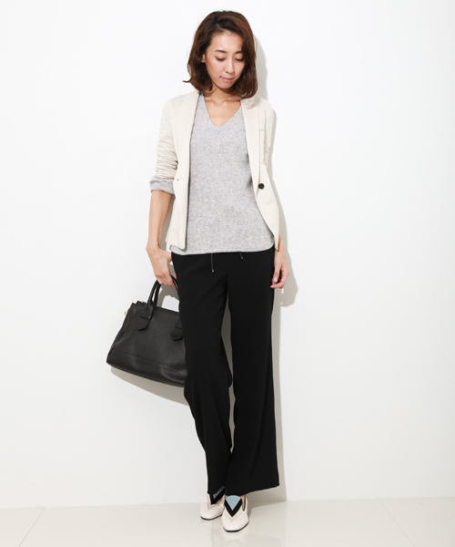 STUDIOUS(ステュディオス)の「STUDIOUS TOKYO ジョーゼットワイドパンツ(その他パンツ・レディース・ブラック/マルチ/ネイビー・0/1)」の6枚目の写真