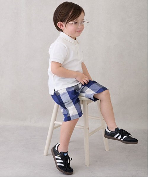 petit main（プティマイン）の「【POLO BCS】半袖ポロシャツ（ポロシャツ・キッズ・オフホワイト/ブルー/キナリ/モカ・100cm/80ｃｍ/90cm/120cm/130cm/110cm）」の5枚目の写真