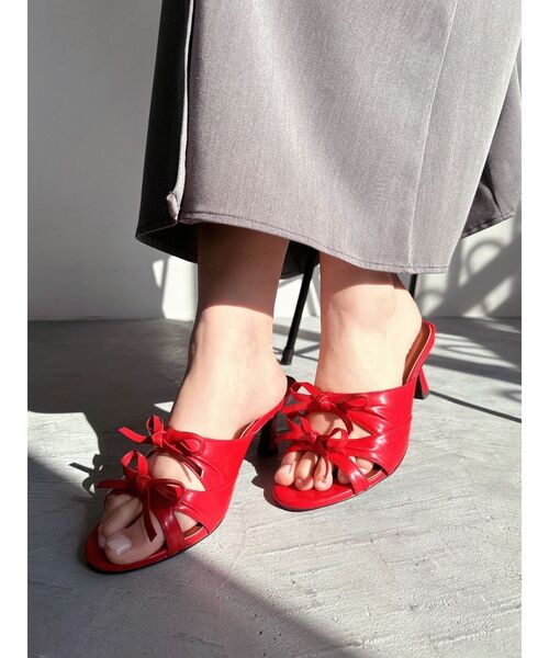 RESEXXY（リゼクシー）の「ダブルリボンピンヒールサンダル（サンダル・レディース・ホワイト/レッド・SMALL/MEDIUM/LARGE）」の7枚目の写真