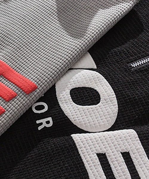 NOWLE（ノウル）の「【NOWLE】ハーフジップ リブ付き ワッフル プルオーバー（スウェット・メンズ・ブラック/オフホワイト/グレー・MEDIUM/LARGE/X-LARGE）」の18枚目の写真