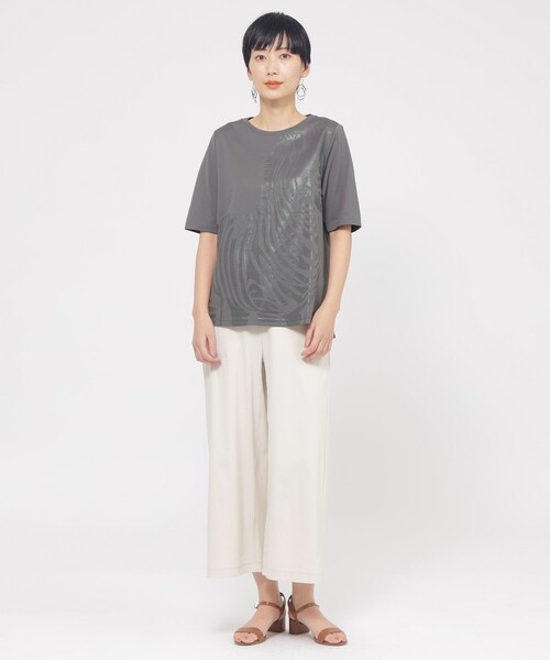 EVEX by KRIZIA(エヴェックスバイクリツィア)の「【L】【ウォッシャブル】シャドーゼブラプリントカットソー(Tシャツ/カットソー・レディース・ピンク系その他2/チャコールグレー/グレー系その他/ブルー系その他2・46/44)」の6枚目の写真