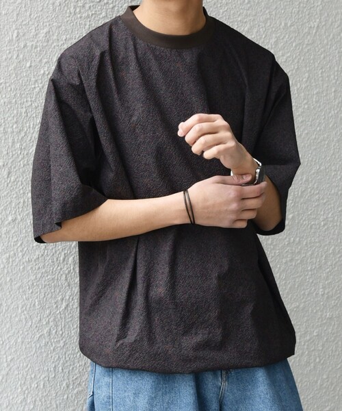 SHIPS any（シップス エニィ）の「SHIPS any:〈撥水/軽量/ストレッチ〉SOLOTEX(R) シアサッカー スピンドル Tシャツ(セットアップ対応)25SS◇（Tシャツ/カットソー・メンズ・ブラック/その他/ブラウン/ネイビー・SMALL/MEDIUM/LARGE）」の22枚目の写真