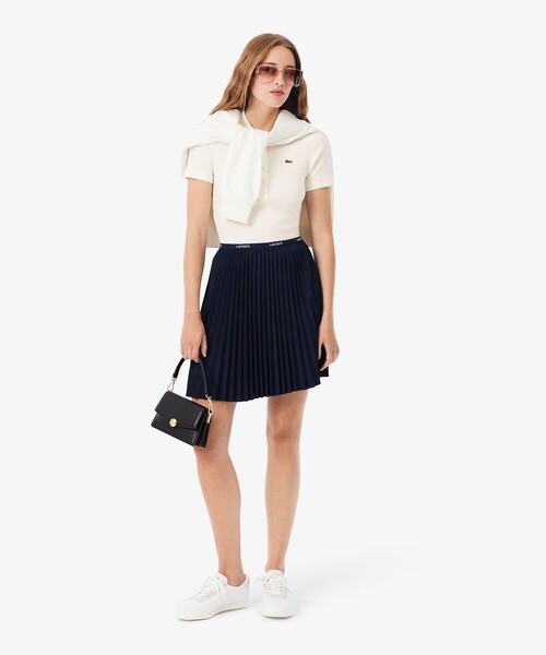 LACOSTE（ラコステ）の「タイトフィットリブニットポロシャツ（ポロシャツ・レディース・ホワイト/ブラック/グレイッシュブルー・40/38/36/34）」の18枚目の写真