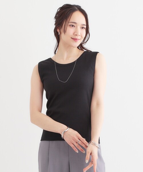 Cutie Blonde（キューティーブロンド）の「【S-LL】2WAYネック リブタンクトップ（タンクトップ・レディース・ブラウン系その他/ライトイエロー系/ブラック/ホワイト系5・04/03/02/01）」の20枚目の写真