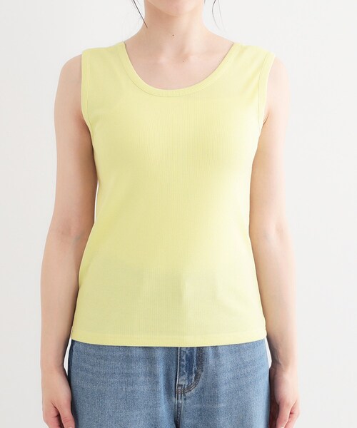 Cutie Blonde（キューティーブロンド）の「【S-LL】2WAYネック リブタンクトップ（タンクトップ・レディース・ブラウン系その他/ライトイエロー系/ブラック/ホワイト系5・04/03/02/01）」の16枚目の写真