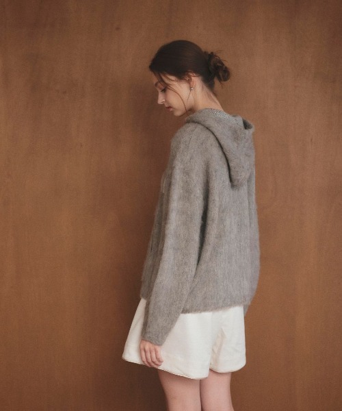 LANTINAM（ランティナム）の「【ユニセックス】LM Knit Parker-ニットパーカー（パーカー・レディース・ピンク/グレー・FREE）」の6枚目の写真