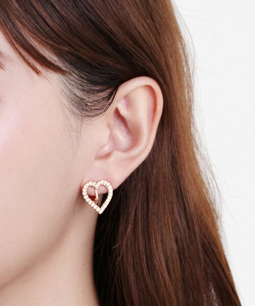 TOCCA(トッカ)の「WISH IN HEART EARRINGS イヤリング(イヤリング・レディース・シルバー系/ローズ系/ゴールド系・F)」の2枚目の写真