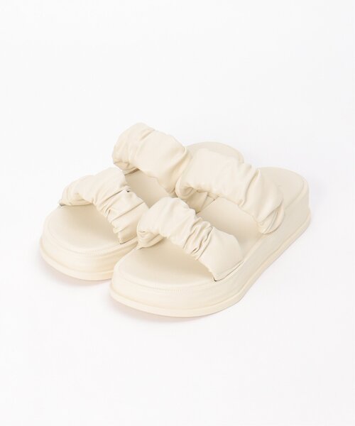 VENCEEXCHANGE（ヴァンスエクスチェンジ）の「ギャザーバンドサンダル（サンダル・レディース・ホワイト/ブラック・M/L）」の9枚目の写真