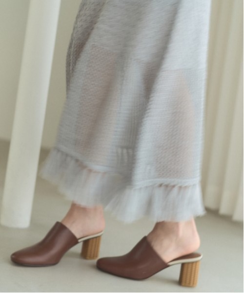 Muel Chic(ミュエルシック)の「Mesh knit skirt メッシュニットスカート(スカート・レディース・ブラック/グレー/オレンジ・FREE)」の21枚目の写真