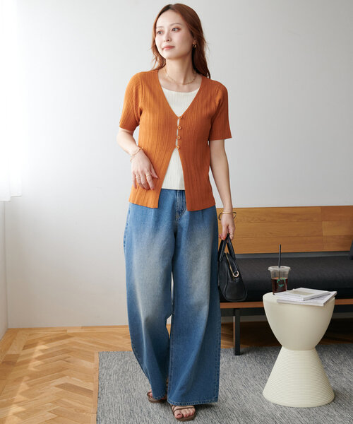 DISCOAT(ディスコート)の「ライトデニムワイドパンツ(デニムパンツ・レディース・ブルー・SMALL/MEDIUM/LARGE)」の19枚目の写真