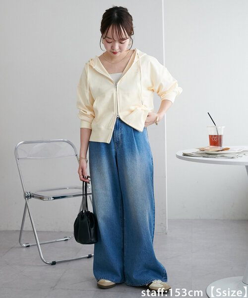 ライトデニムクラッシュワイドパンツ　ディスコート ライトデニムクラッシュワイドパンツ | ファッション通販サイト NUGU