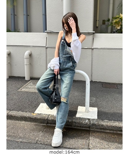 EGOIST（エゴイスト）の「ヴィンテージデニムオーバーオール（サロペット/オーバーオール・レディース・ブルー・S/M）」の6枚目の写真