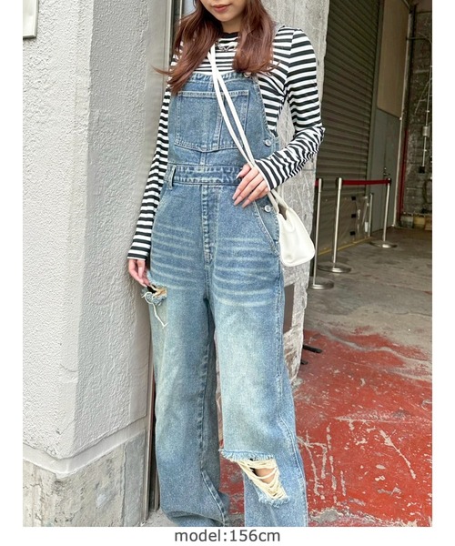 EGOIST（エゴイスト）の「ヴィンテージデニムオーバーオール（サロペット/オーバーオール・レディース・ブルー・S/M）」の7枚目の写真