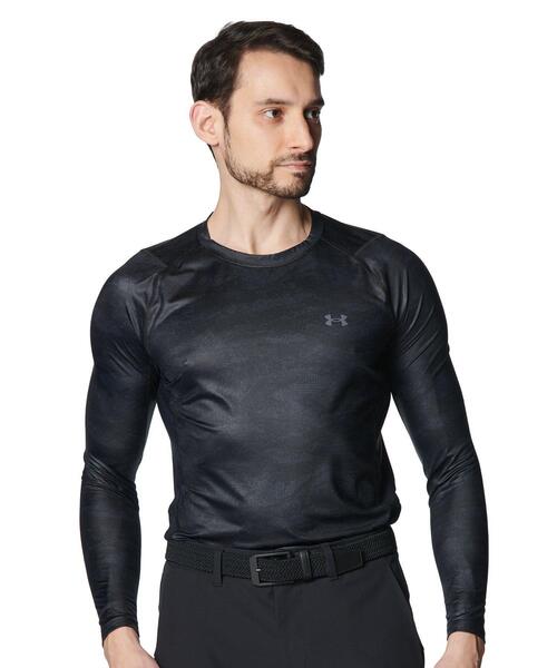 UNDER ARMOUR(アンダーアーマー)の「UAアイソチル フィッティド カモ ロングスリーブ クルーネック シャツ(ゴルフ/メンズ)(Tシャツ/カットソー・メンズ・ブラック・2XL/S/L/M/XL)」の1枚目の写真