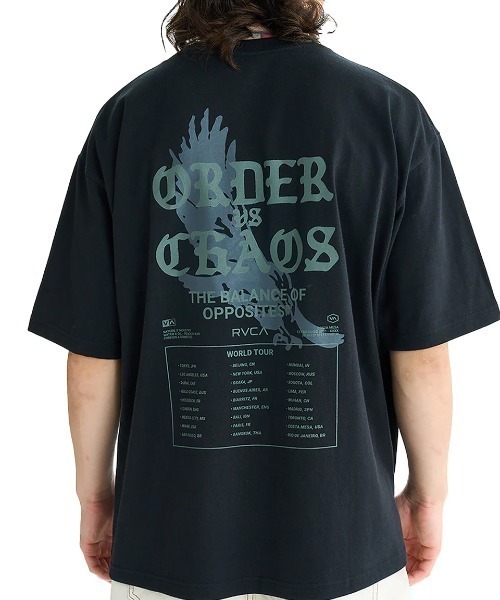 RVCA(ルーカ)の「RVCA メンズ TOUR DATES SS Tシャツ 【2025年夏モデル】/ルーカバックプリント半袖ロゴTシャツ(Tシャツ/カットソー・メンズ・ブルー系その他/ホワイト/ブラック・SMALL/MEDIUM/LARGE/X-LARGE)」の8枚目の写真