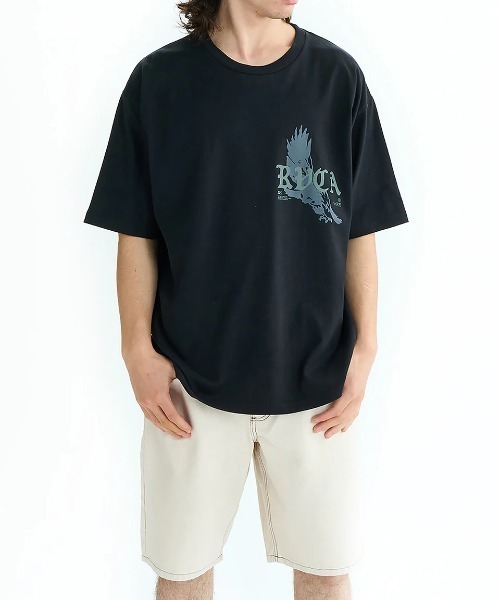 RVCA(ルーカ)の「RVCA メンズ TOUR DATES SS Tシャツ 【2025年夏モデル】/ルーカバックプリント半袖ロゴTシャツ(Tシャツ/カットソー・メンズ・ブルー系その他/ホワイト/ブラック・SMALL/MEDIUM/LARGE/X-LARGE)」の10枚目の写真