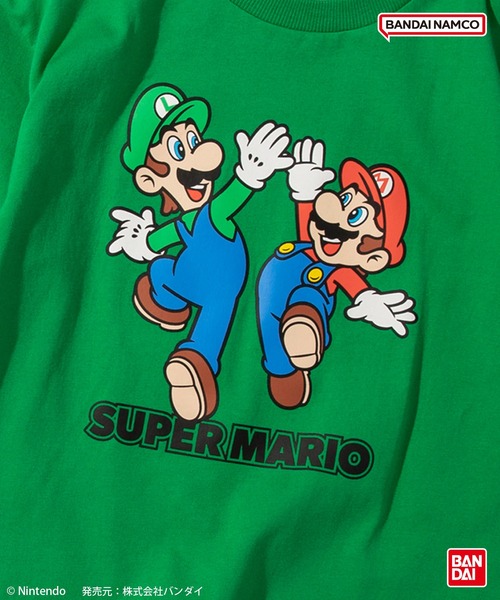 BRANSHES（ブランシェス）の「【スーパーマリオ】半袖Tシャツ（Tシャツ/カットソー・キッズ・レッド/オフホワイト/チャコールグレー/グリーン/ブルー/アイボリー・140/150/100/110/120/130）」の12枚目の写真
