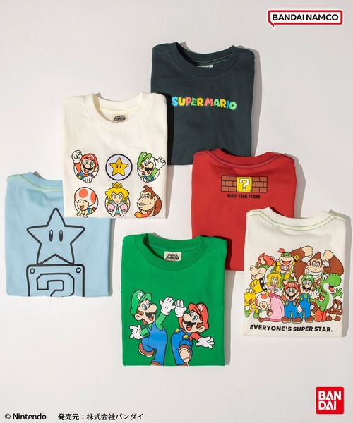 BRANSHES（ブランシェス）の「【スーパーマリオ】半袖Tシャツ（Tシャツ/カットソー・キッズ・レッド/オフホワイト/チャコールグレー/グリーン/ブルー/アイボリー・140/150/100/110/120/130）」の20枚目の写真