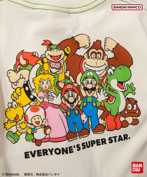 BRANSHES（ブランシェス）の「【スーパーマリオ】半袖Tシャツ（Tシャツ/カットソー・キッズ・レッド/オフホワイト/チャコールグレー/グリーン/ブルー/アイボリー・140/150/100/110/120/130）」の7枚目の写真