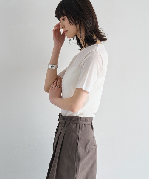 meilmada（メイルマダ）の「メッシュシアーTシャツ（Tシャツ/カットソー・レディース・ブラック/ホワイト・FREE）」の7枚目の写真